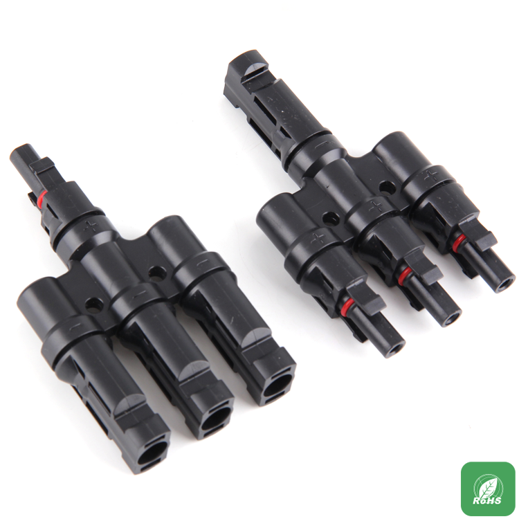 太阳能光伏系统专用串并联四通连接器1T3